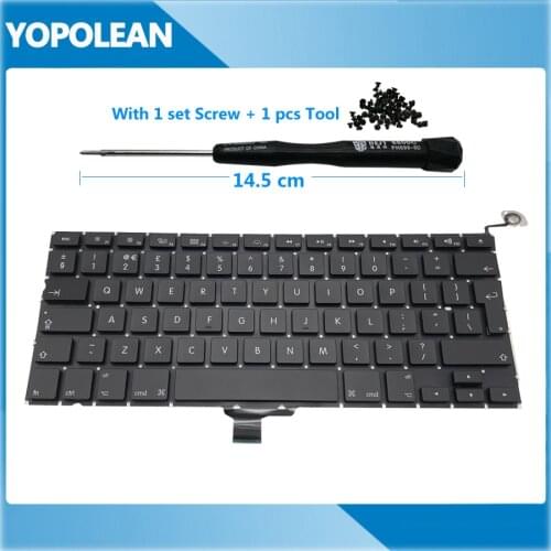 New UK English Keyboard For Macbook Pro 13" A1278 2009 2010 2011 2012 Free Screw & Tool