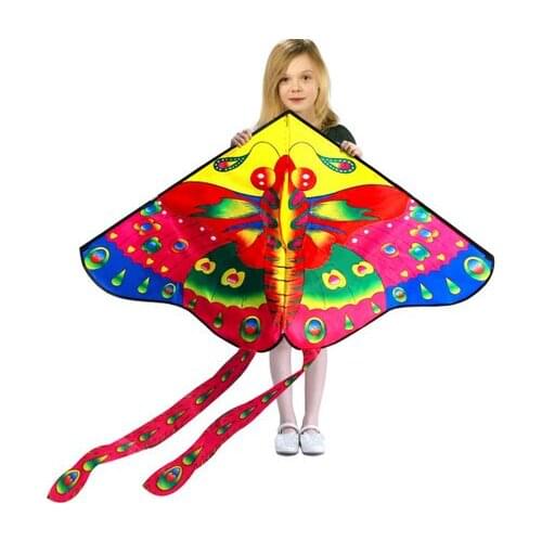 Sports NEW Colorful Butterfly Kites/ Triangle Kite With Handle And Line Good Flying