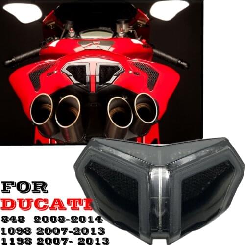 Suitable for DUCATI 848 1098 1198 motorcycle modified parts rear taillight brake turn signal integrated light