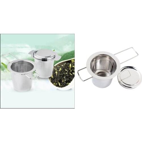 Hanging Tea Infuser Tea Filter Steeping Strainer with Lid Easy to Clean