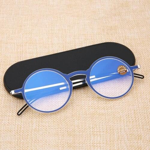TR90 Portable Hanging Neck Metal Frame Anti-blue Light Reading Glsses Men Women Presbyopic Glasses Spring Hinge Gafas 1.5 2.5