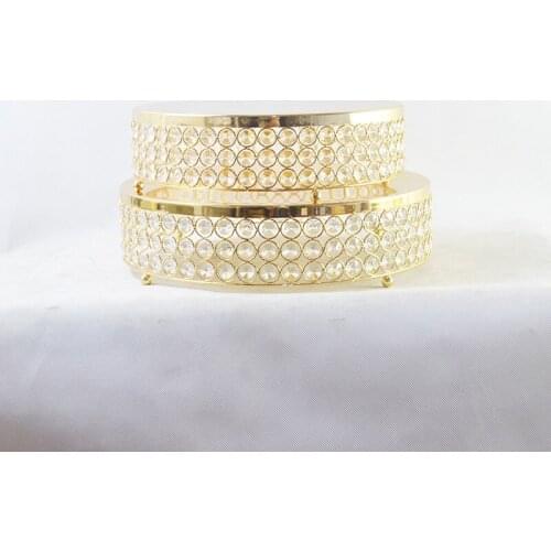 Simple Modern Metal Crystal Cake Stand European Platform Wedding Round Cake Tray for Tabletop Tools Wedding