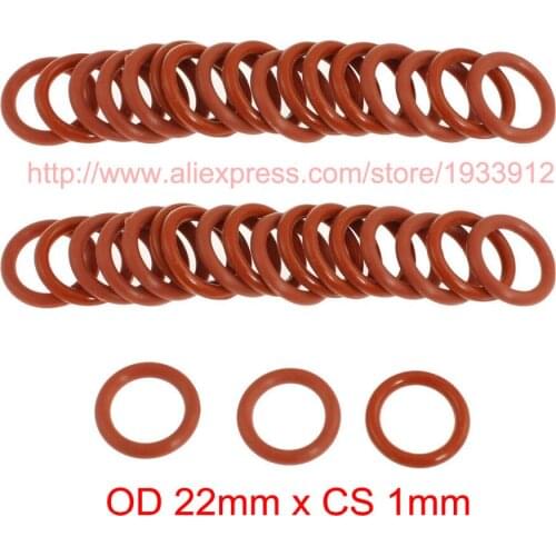 OD 22mm x CS 1mm silicone o-ring seals washers gasket ring