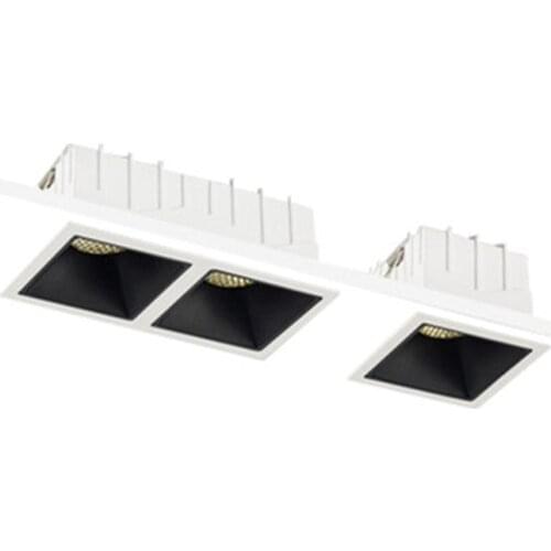 Single/Double Head LED Recessed Ceiling Downlight 24W 7W LED Spot lighting Anti-Glare COB Spot light Indoor led Lighting fixture