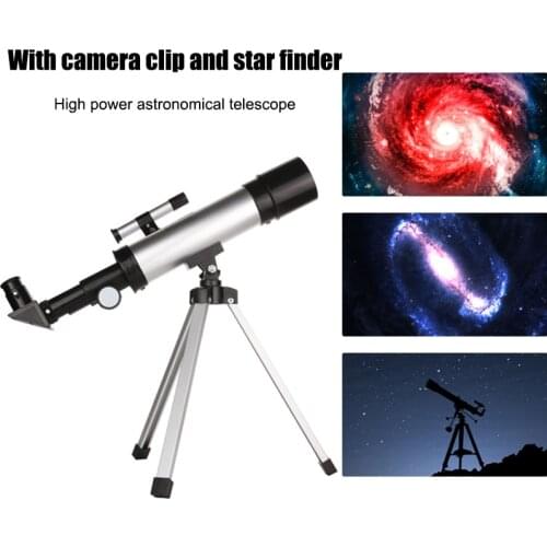 Newly Astronomical Telescope with Tripod Sky Space Observation Monocular with Photo Clip Finderscope