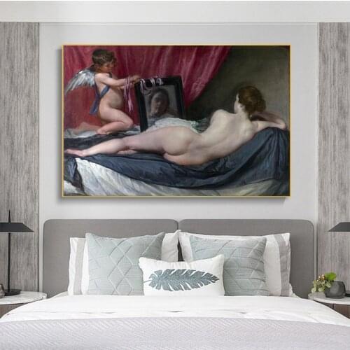 Venus in the Mirror Classical Canvas Paintings On the Wall Art Posters And Prints Famous Art Of Venus Canvas Pictures Cuadros