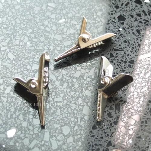 50 PCS 1.25" x 0.27" Alligator Clamp clip for wires photo holder ID card Memo 31mm x 7mm Nickle