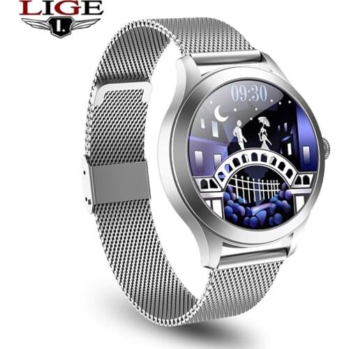 Women Smart Watch Fashion Sport Heart Rate Monitor Multi-Function Measurement,Turning Wrist Bright Screen Waterproof Smartwatch