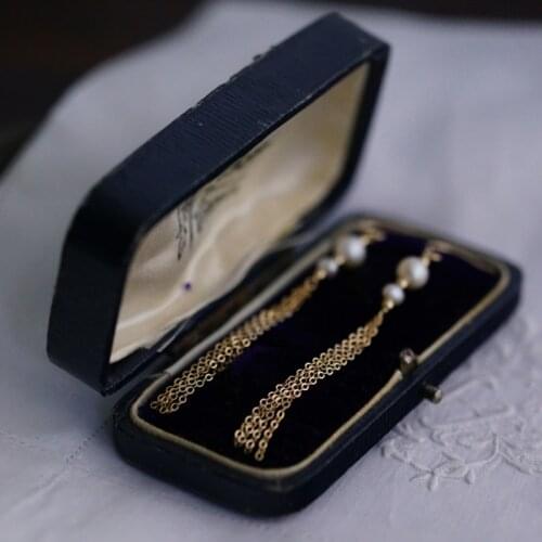 Tassel Earrings Handmade Pearl Jewelry Vintage Gold Filled/925 Silver Tassel Oorbellen Pendientes Earings For Women Brincos