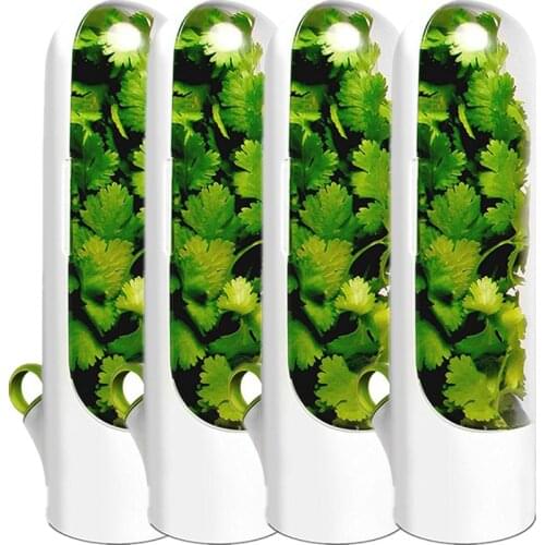 1/2/4/8PCS Kitchen Tools Premium Herb Keeper and Herb Storage Container,Keeps Greens and Vegetables Fresh for 2x Longer Dropship