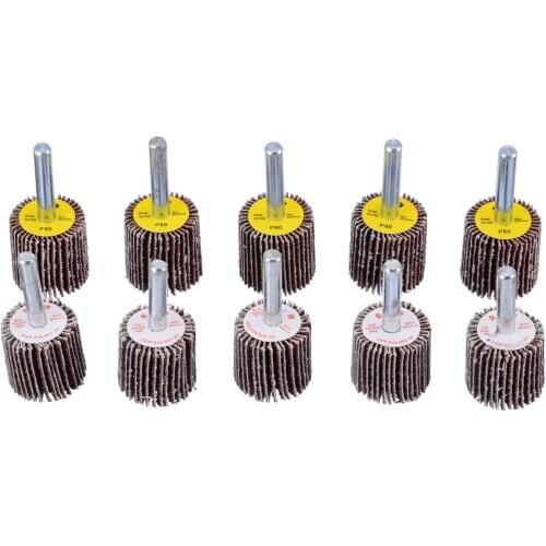 10Pcs Grit 40/80 Grinding Sanding Sandpaper Flap Wheel Discs For Rotary Tool Polishing Wheel Grinding Abrasive Tools