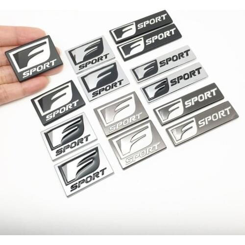 2PCS/set 3D metal F Sport logo Emblem Badge Decal stickers for Lexus IS200T IS250 RX300 NX RX GS RX330 RX350 CT200 car styling