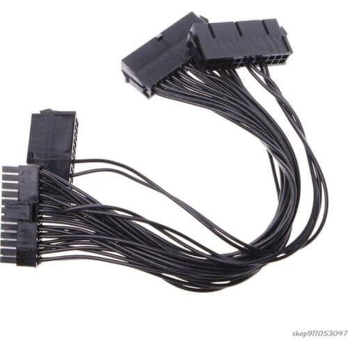 24Pin 20+4Pin 3-Way multiple PSU A TX Power Supply Adapter Cable 18AWG Wire For Synchro Start Motherboard Mining 21 Wholesales