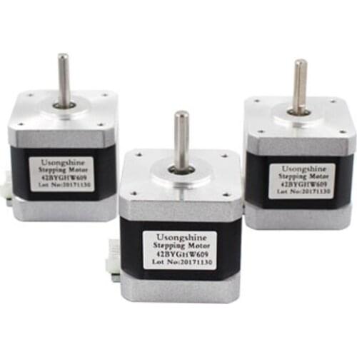 3pcs 42BYGHW609 4-lead Nema 17 42 Stepper Motor 0.42N.M 1.7A 38mm for CNC 3D printer