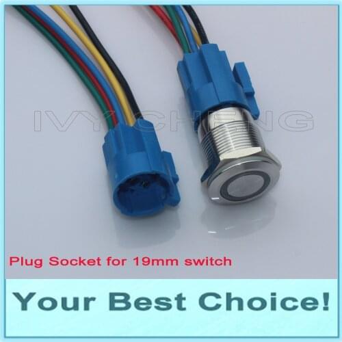 50pcs/Lot Special Quick Connector Plug Socket for our 19mm Push Button Switch