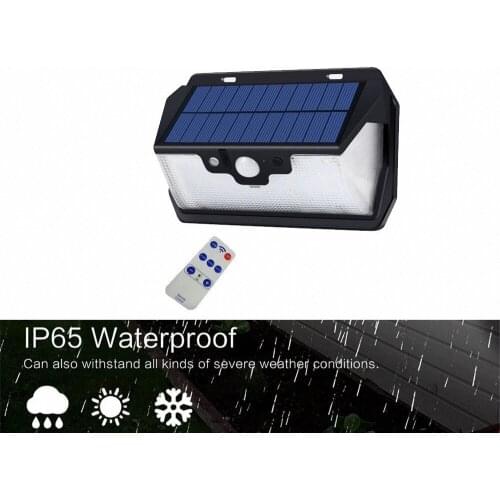 55 leds Solar light remote control radar 3 side lighting usb port waterproof dustproof camp Outdoor Garden patio security street
