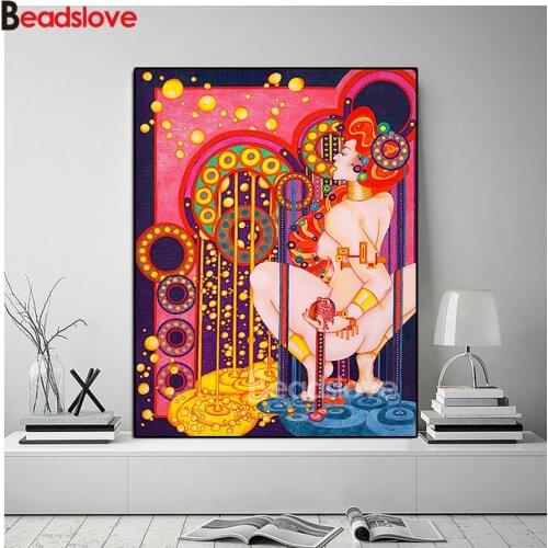 5d Diamond Embroidery Austria Gustav Klimt Color Figures Abstract Diy Diamond Painting cross stitch Rhinestones Diamond Mosaic