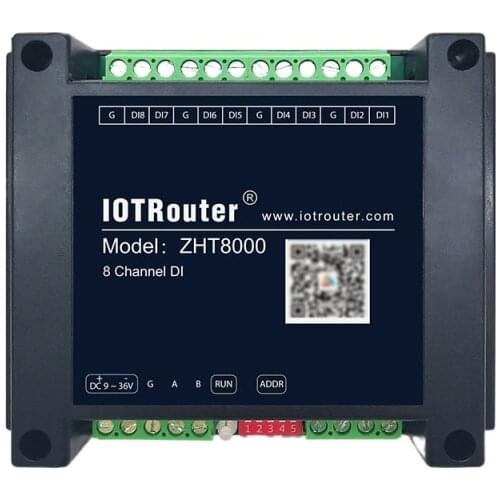 8-channel Switch Input Collector DI to Rs485 Serial Port Module Modbus Protocol ZHT8000