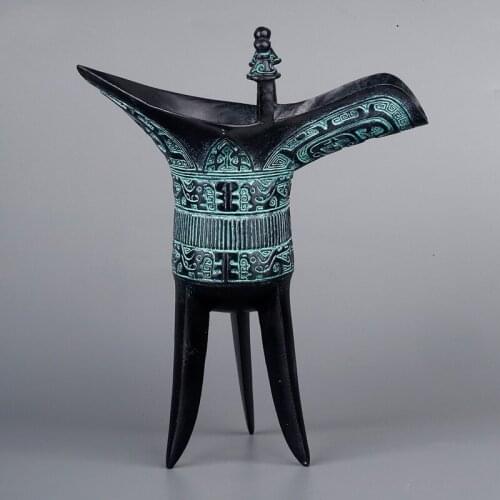 Bronze ornaments, Triangle wine glass, Exquisite home feng shui decorations