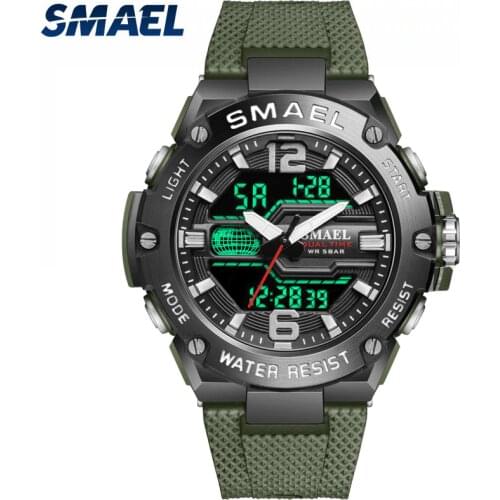 Fashion Men Watch Sport Clock 50M Waterproof Wristwatches LED Digital Auto Date Stopwatch Alarm Clocks 8033 Mens Casual Watches