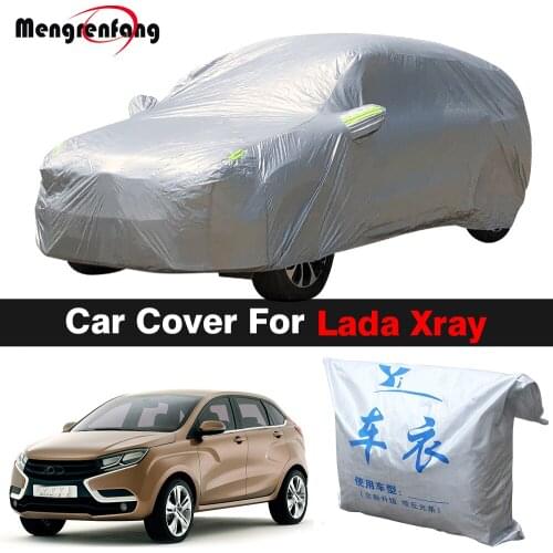 Full Car Cover For Lada Xray Indoor Outdoor Anti-UV Sun Shade Rain Fog Snow Dust Resistant Cover