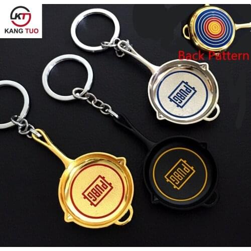 Game Playerunknowns Battlegrounds PUBG Model New Style Pan Keychains Of Hot Game Metal Key Chain Souvenir Gifts