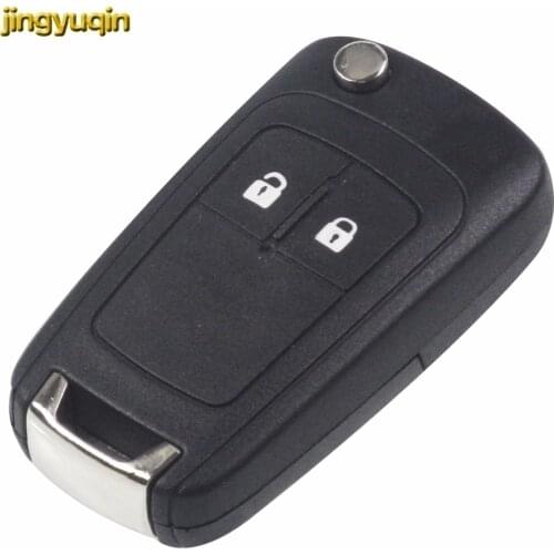 Jingyuqin Folding 2 Buttons Remote Auto Car Key Case Fob Housing For OPEL Zafira Astra Insignia Vauxhall Uncut/Cut Blade Blanks