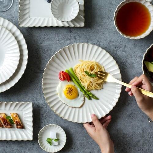 Ceramic Tableware Dishes Soup Noodles Bowls White Suits Household