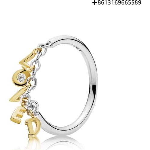 100% 925 Sterling Silver Original Replica 1:1 Love Honey Language Ring Factory Direct Batch Free