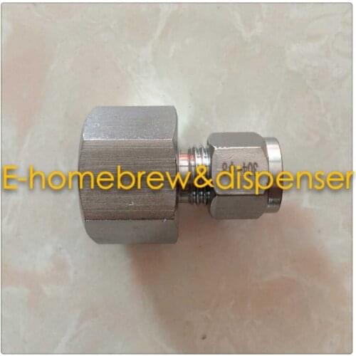 Free shippping food grade 304 stainless steel ferrule connector ,Female 5/8G,For 9.5mm OD stainless steel pipe