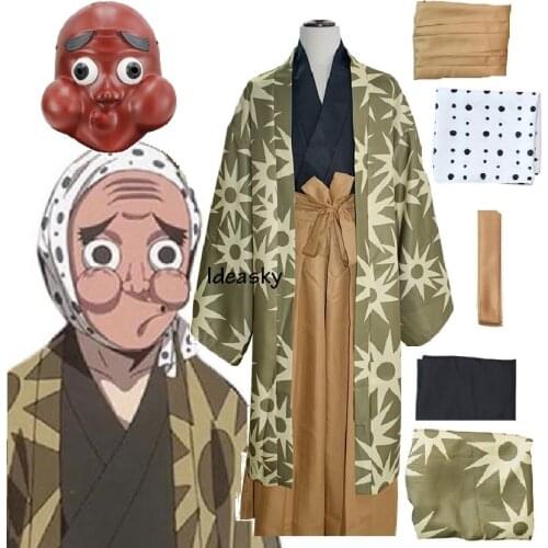 Demon Slayer: Kimetsu no Yaiba Haganezuka Hotaru Cosplay Carnaval Costume Halloween Christmas Costume women men adult mask