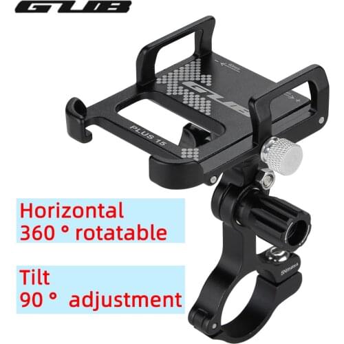 360 Aluminium Alloy Bicycle Cell Phone Clip Motorcycle Handlebar Mount Bracket Adjustable Racks Bike Scooter Mobile Stand Holder