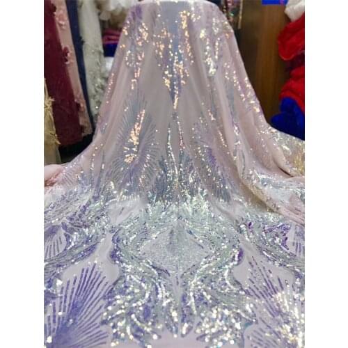 The Latest French Niger Sequins Sequin Mesh Lace Fabric 2021 High-quality African Lace Fabric Wedding Dress J36671