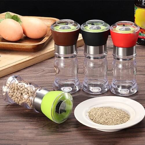 Kitchen Grinding Bottles Tools Salt Pepper Mill Pepper Grinders Shaker Spice Container Seasoning Condiment Jar Holder Grinder