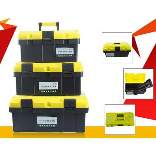 Multi-function ABS plastic tool box 14 inch 17 inch portable tool box for car tool home toolbox case for tools