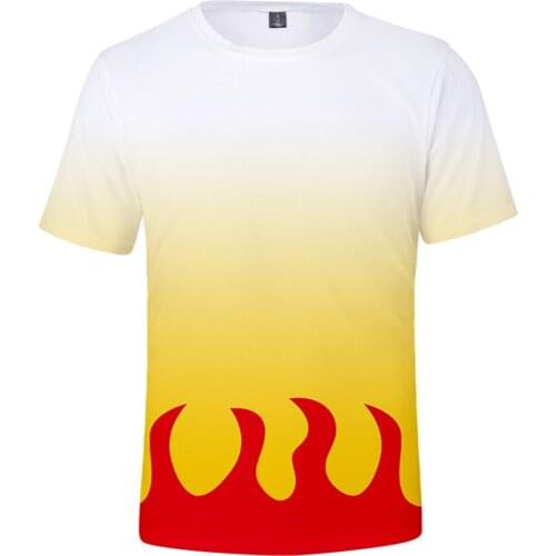 Fashion Ghost Blade 3D Casual T-Shirt Men and Women Short Sleeve Demon Slayer Autumn Summer Women Mens White T-Shirt Shirt