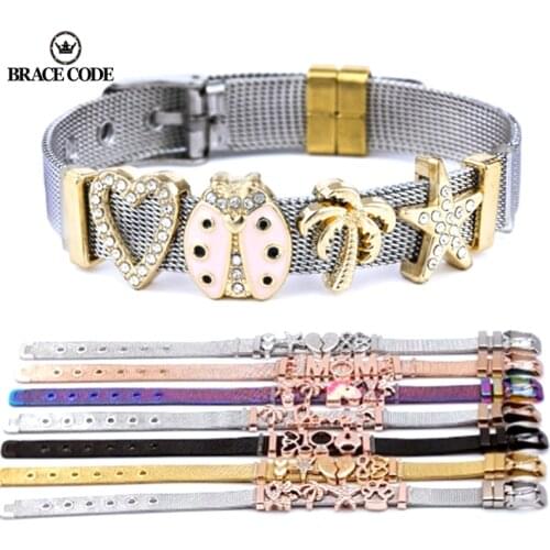 High Quality Stainless Steel Mesh Bracelet Set DIY Charm Men Women Bracelet Brand Bangles Jewelry Gift Direct Shipment