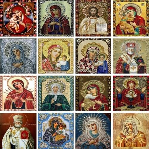 Icon Religion Series 5D DIY Diamond Painting Cross Stitch Full Square/Round Diamond Embroidery Sale Mosaic Picture of Rhinestone