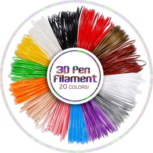 Enotepad 3D Printer Pen Filament PCL 100m 10color 1.75mm colorful set of 3D Pen with low temperature experience