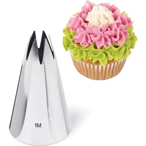 1M Open Star Tips Flower Icing Piping Nozzles Fondant Cake Pastry Cupcake Decorating Tools
