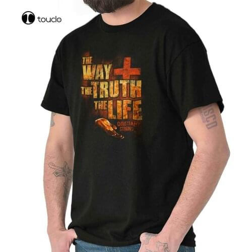 New Jesus Way Truth Life Christian Religious Adult Short Sleeve Crewneck Tee Cotton Tee Shirt