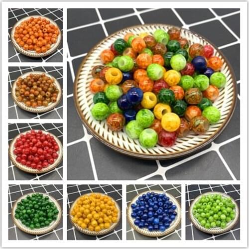 New 50pcs/Lot 10x8mm Acrylic Spacer Beads Big Large Hole Beads For DIY Jewelry Making