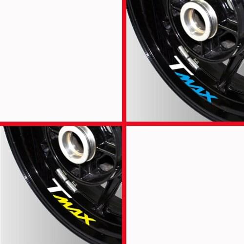New Motorcycle Reflective wheel Tire logo creative stickers rim inner Decorative waterproof decals for YAMAHA TMAX 530 500