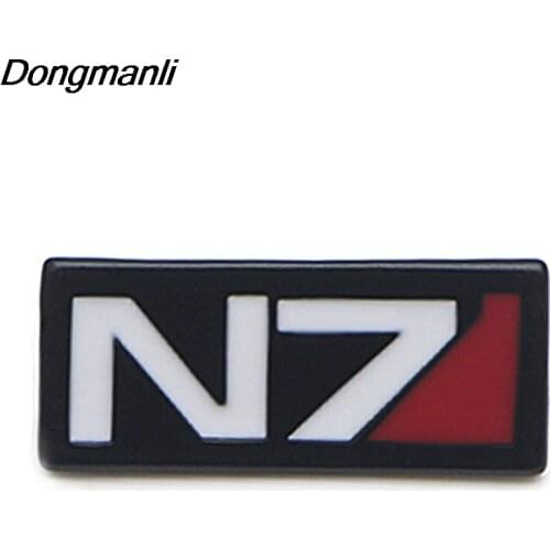 P3789 Dongmanli Fashion Mass Effect Game Cool Metal Enamel Brooches and Pins Lapel Pin Backpack Badge Collar Player Jewelry