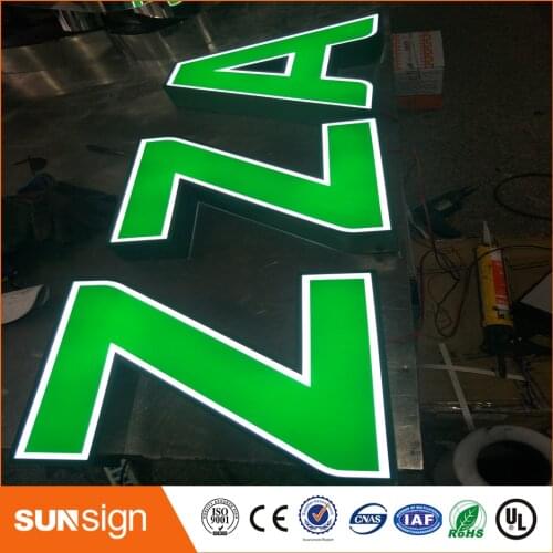 Custom outdoor frontlit led lighting 3d letter signage