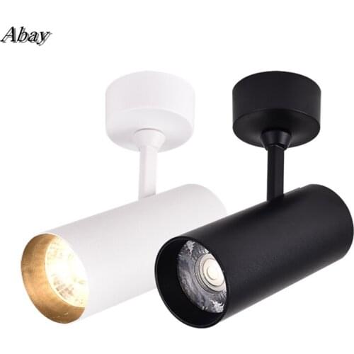 Surface Mounted Foldable Rotatable LED Ceiling Spot lights 7W 15W 20W COB LED Downlights AC85~265V LED Lamps Background Lighting