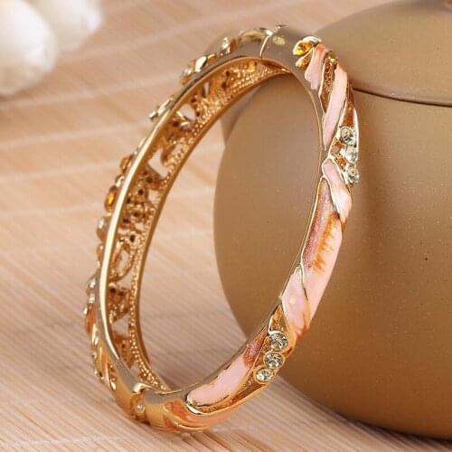 Wholesale fashion national wind restoring ancient ways Beijing cloisonne bracelet gold-plated bracelet handmade gifts