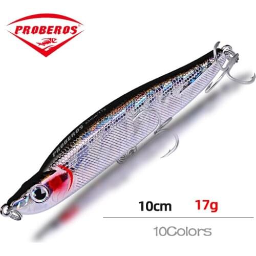 Fishing Lures Pencil Hard Baits 100mm/17g Slow Sinking Artificial Baits High Quality Wobblers Fishing Tackle Box packaging