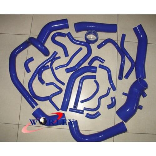 FOR 26PCS SILICONE TURBO HOSE TOYOTA SUPRA MK3 MA70 7MGE/7MGTE/7M-GT BLUE