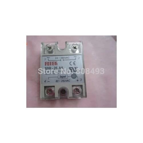 Manufacturer 25A ssr solid relay SSR-25AA ,input 80-250VAC output 24-380VAC 25A actually